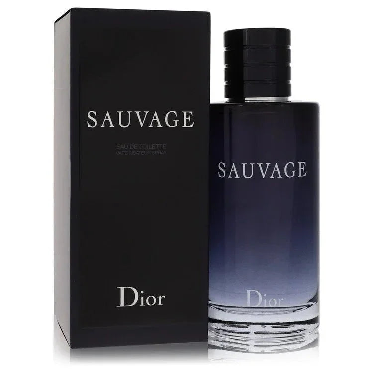 Sauvage Eau de Toilette spray for men with gradient blue bottle and black box