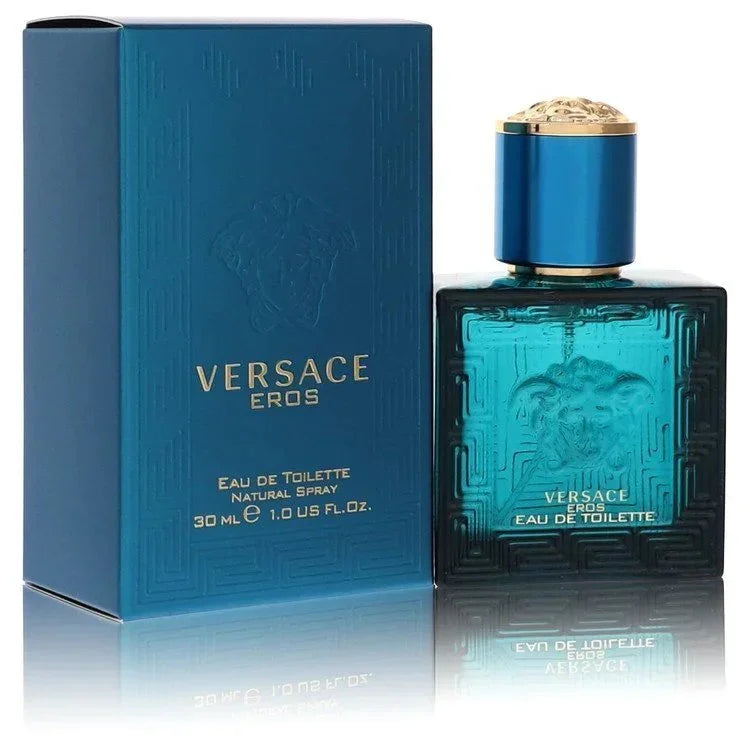 Versace Eros Eau de Toilette for men, blue bottle and box, 30ml fragrance spray