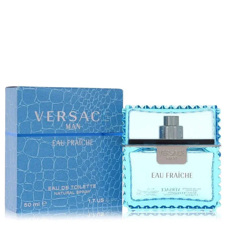 Versace Man Eau Fraiche eau de toilette spray for men with blue box and bottle