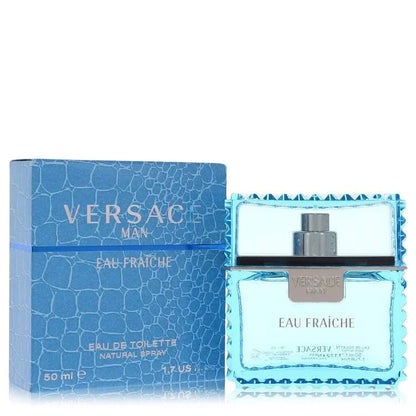 Versace Man Eau Fraiche eau de toilette spray for men with blue box and bottle