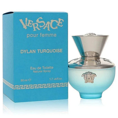 Versace Dylan Turquoise Eau de Toilette spray for women, 50ml bottle and box